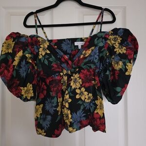 Floral Puff Sleeve Top